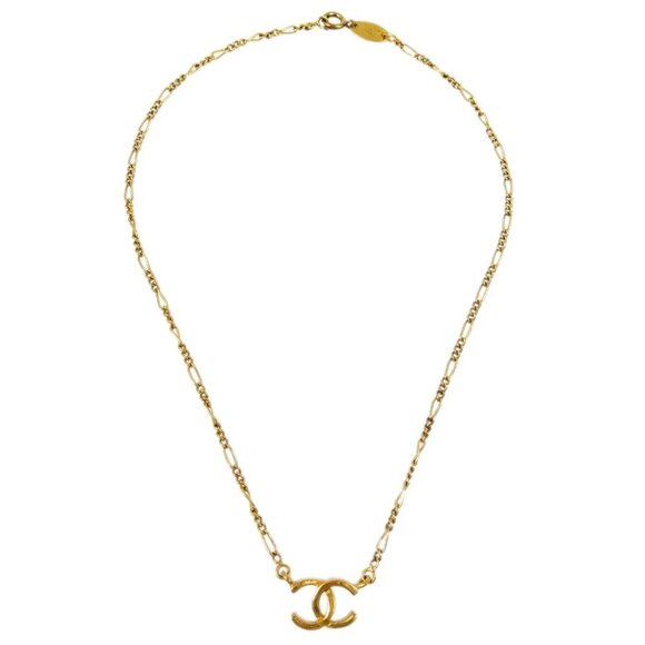 Chanel CC Chain Pendant Necklace Gold 1982 191868 - Picture 1 of 4